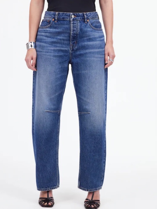 Madewell Denim - Madewell The Darted Barrel Leg Jeans Women's Sz 30 Cropped Blue Casual Capsule